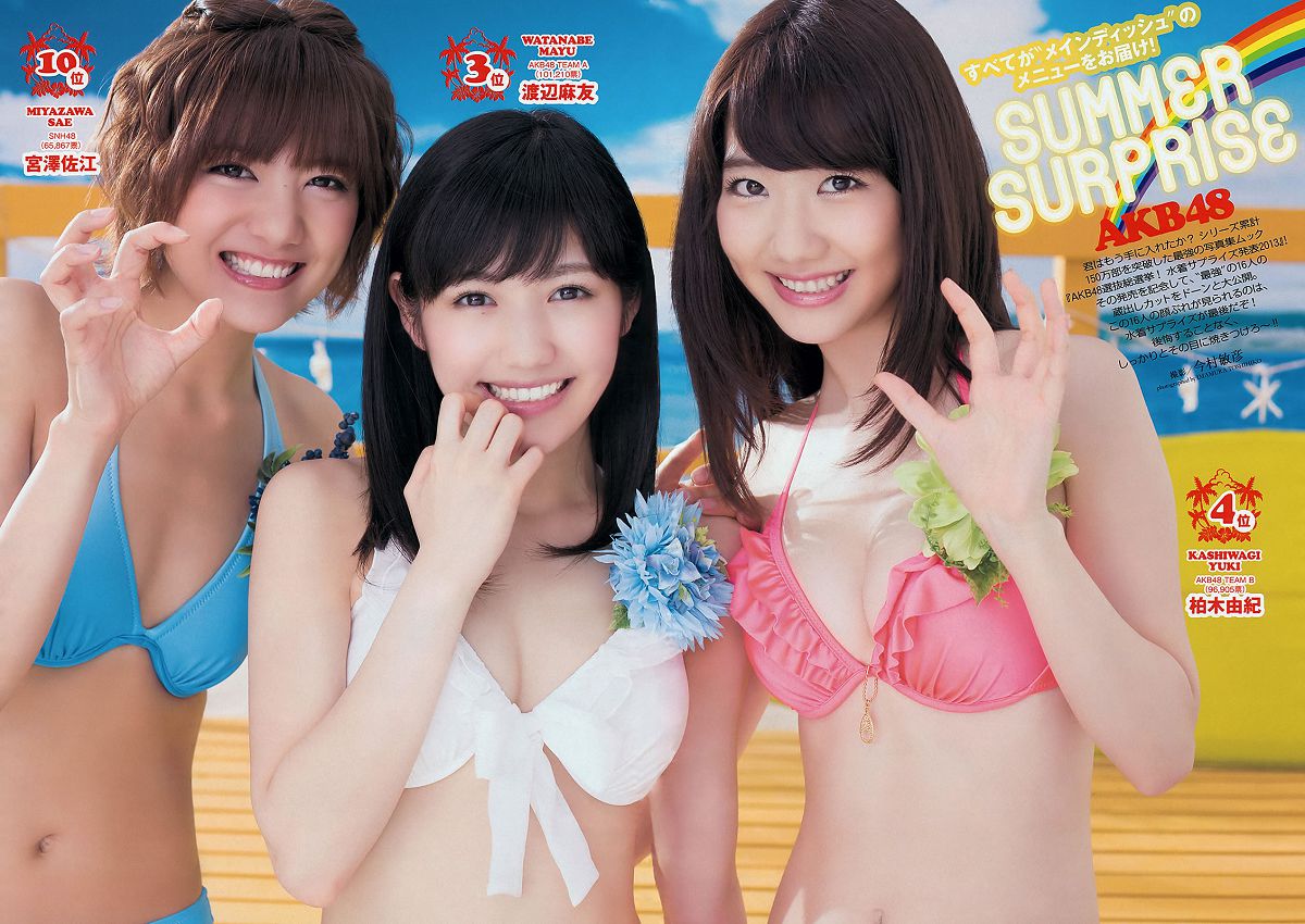 [Weekly Playboy] 2013 No.33-34 高见奈央 山地まり 坛蜜 麻生希 安达右実 翁长夕贵 [58P]