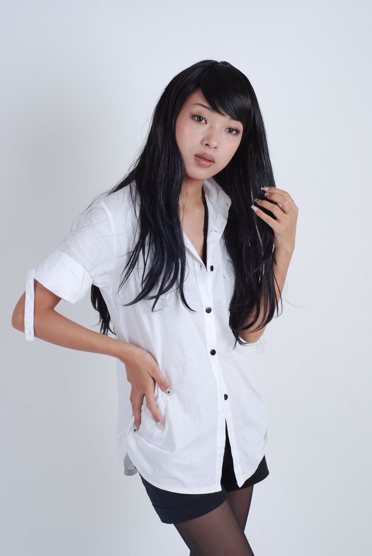 [网络收集] 2013.10.30 靓丽美女棚拍黑丝 [55P]