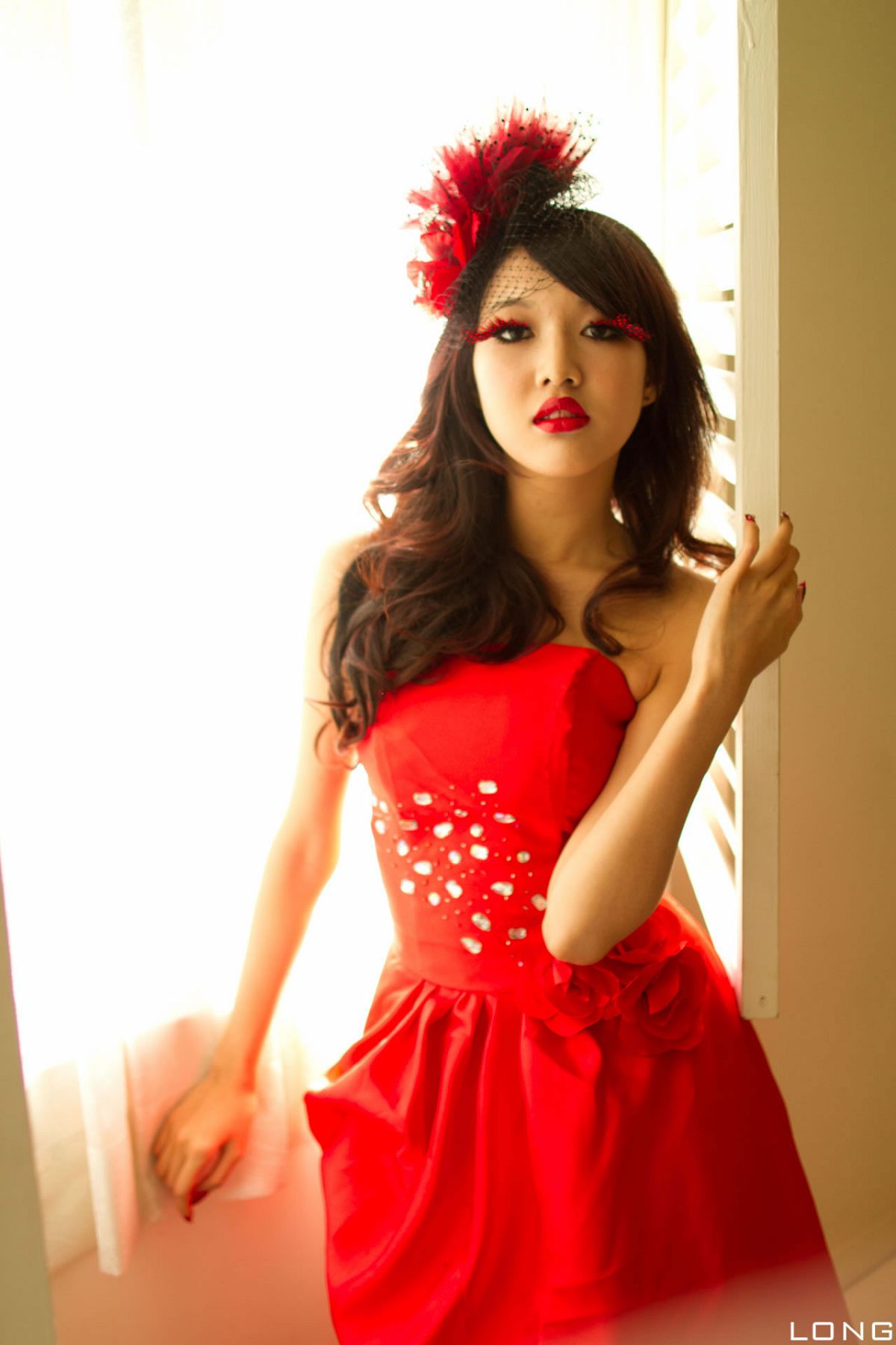 [BEAUTYLEG番外篇] 2013.12.15 棚拍]Jill（瑋廷）婚紗之紅 [40P]