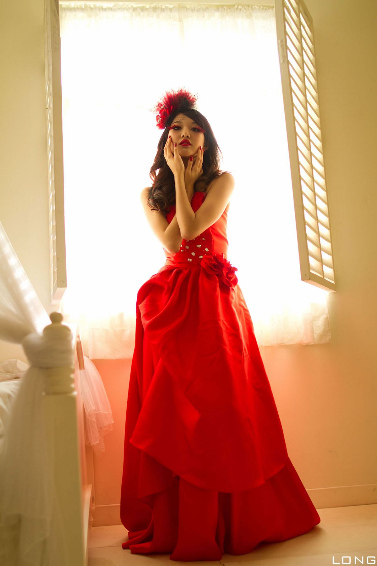 [BEAUTYLEG番外篇] 2013.12.15 棚拍]Jill（瑋廷）婚紗之紅 [40P]