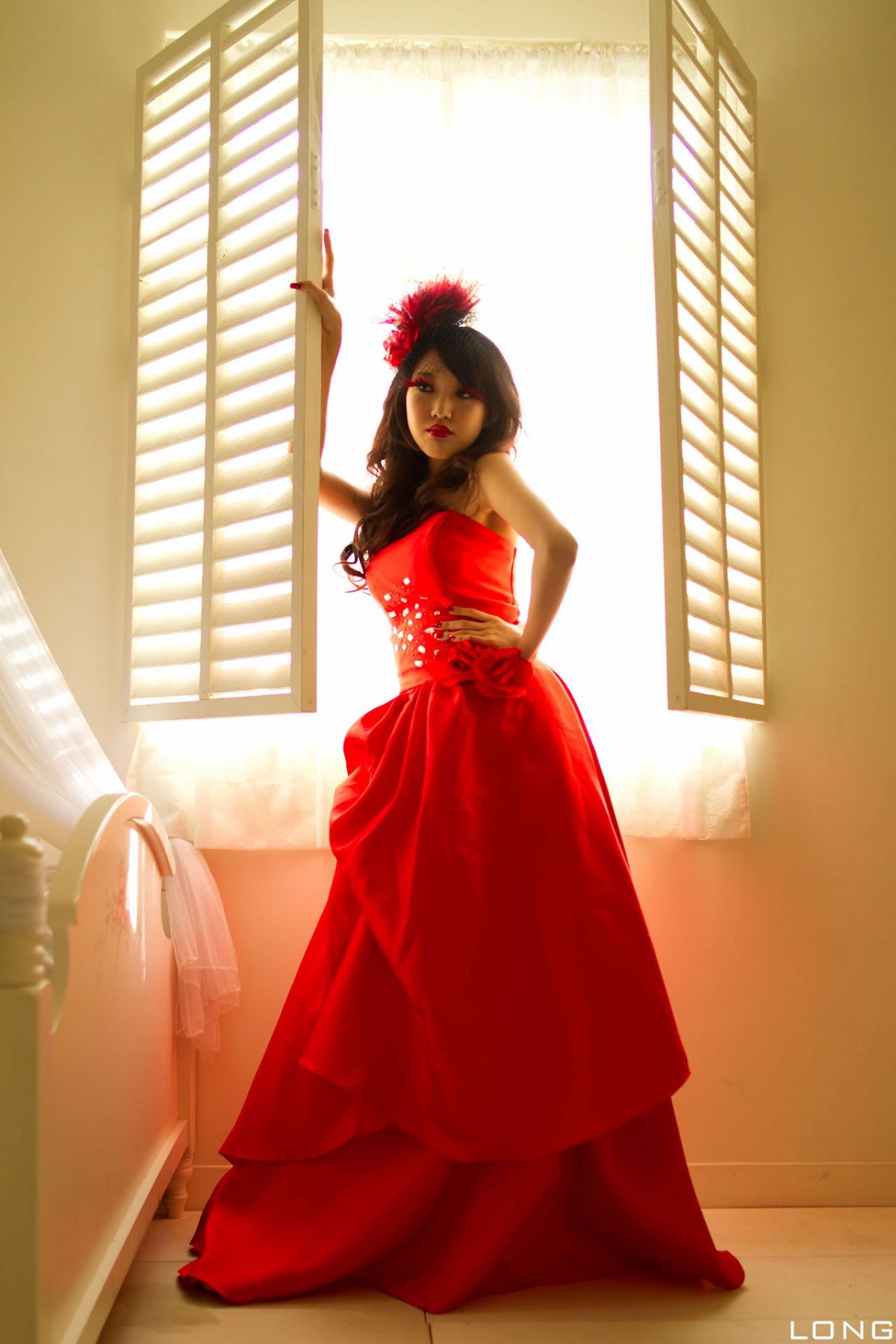 [BEAUTYLEG番外篇] 2013.12.15 棚拍]Jill（瑋廷）婚紗之紅 [40P]