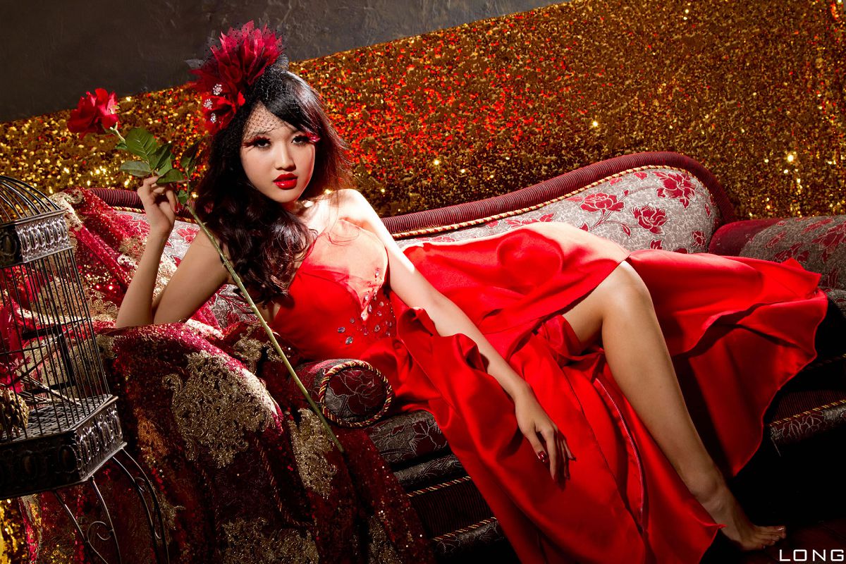 [BEAUTYLEG番外篇] 2013.12.15 棚拍]Jill（瑋廷）婚紗之紅 [40P]
