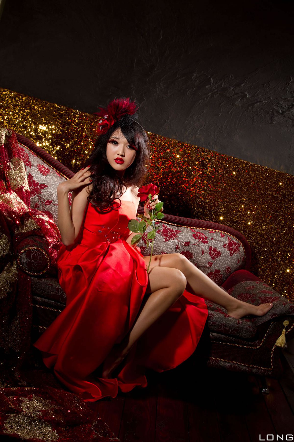 [BEAUTYLEG番外篇] 2013.12.15 棚拍]Jill（瑋廷）婚紗之紅 [40P]