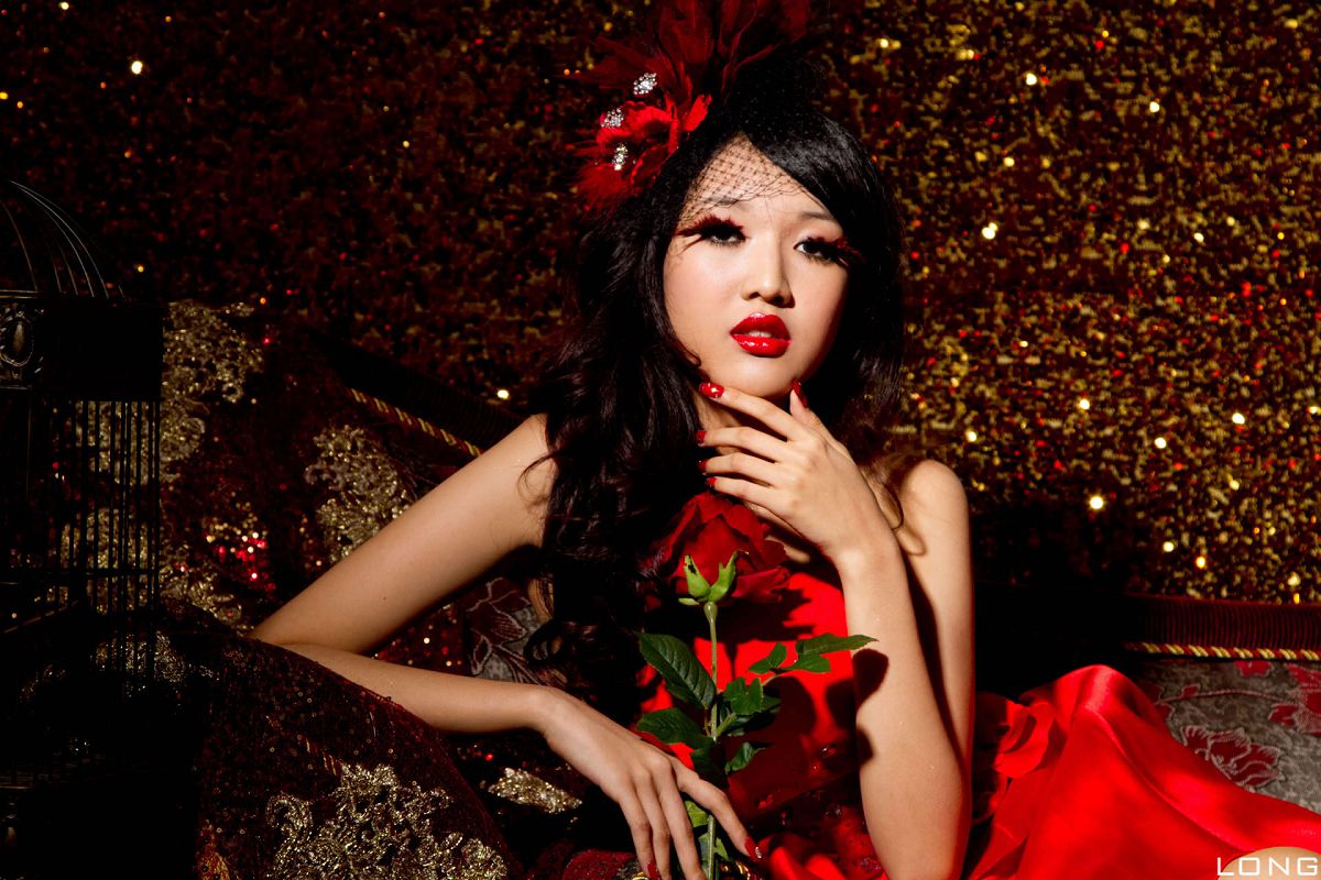 [BEAUTYLEG番外篇] 2013.12.15 棚拍]Jill（瑋廷）婚紗之紅 [40P]