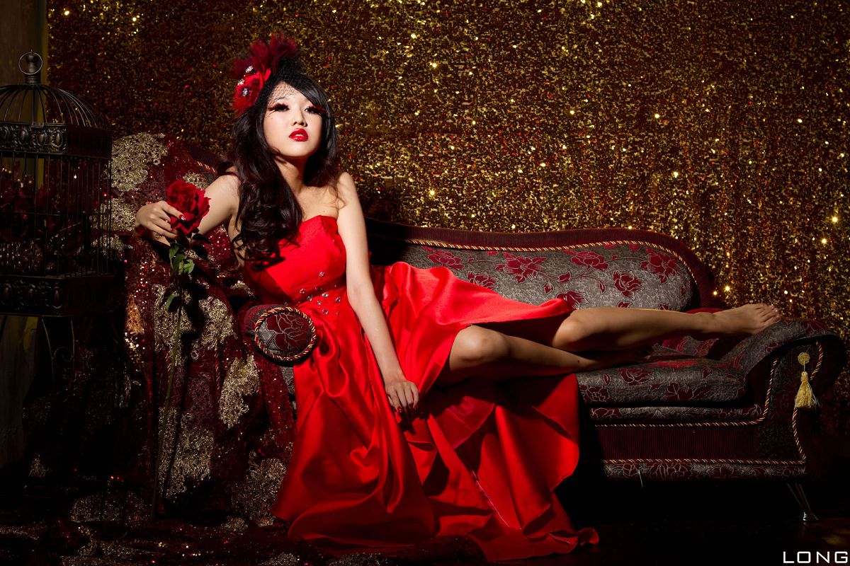 [BEAUTYLEG番外篇] 2013.12.15 棚拍]Jill（瑋廷）婚紗之紅 [40P]