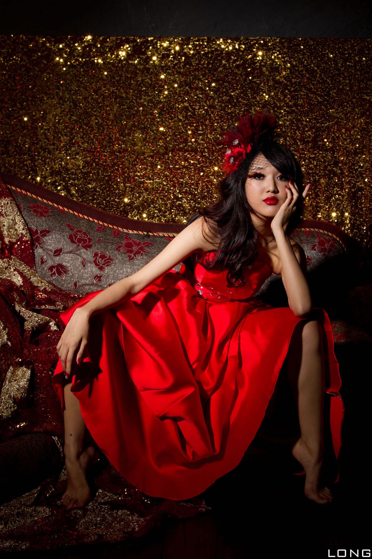 [BEAUTYLEG番外篇] 2013.12.15 棚拍]Jill（瑋廷）婚紗之紅 [40P]
