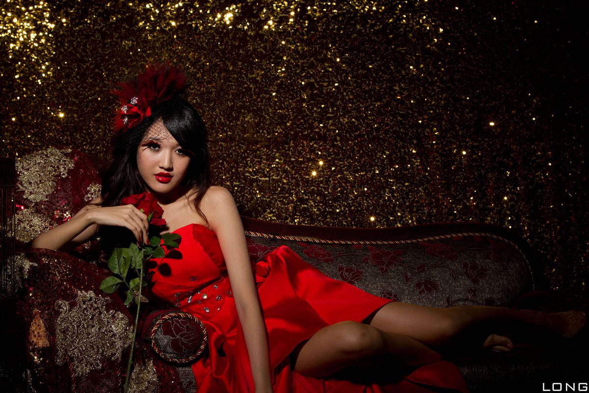[BEAUTYLEG番外篇] 2013.12.15 棚拍]Jill（瑋廷）婚紗之紅 [40P]