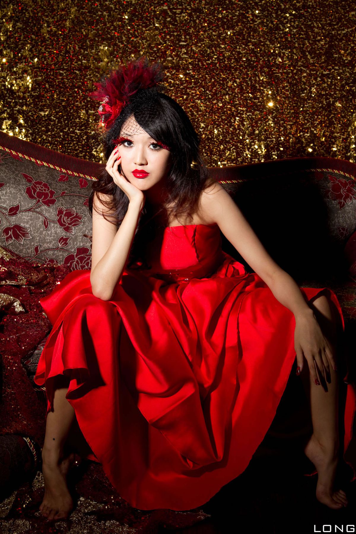[BEAUTYLEG番外篇] 2013.12.15 棚拍]Jill（瑋廷）婚紗之紅 [40P]