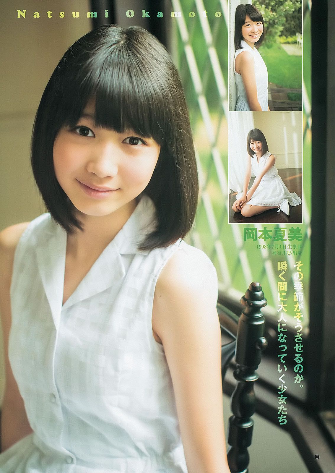 [Weekly Young Jump] 2013 No.31 32 入山杏奈 優希美青 古畑奈和 大川藍 夏菜 おはガールちゅ!ちゅ!ちゅ! [33P]