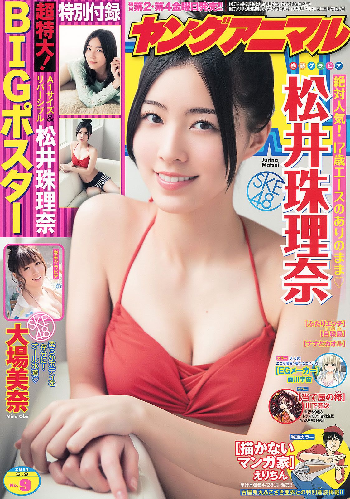 [Young Animal] 2014 No.09 10 松井珠理奈 大場美奈 鈴木ちなみ 仙石みなみ [32P]