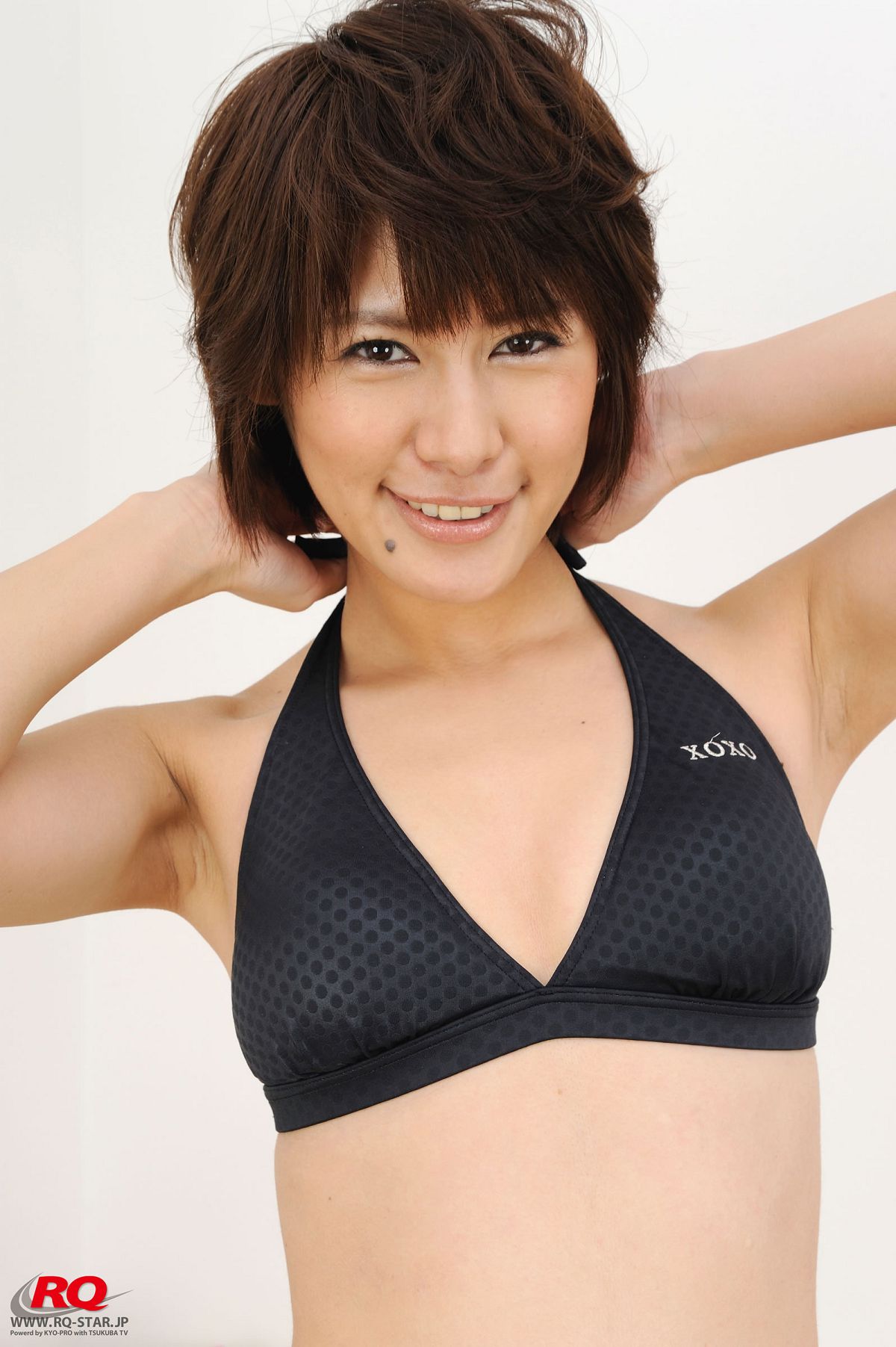 [RQ-STAR] NO.00077 Akiko Fujihara 藤原明子 Swim Suits – Black [100P]