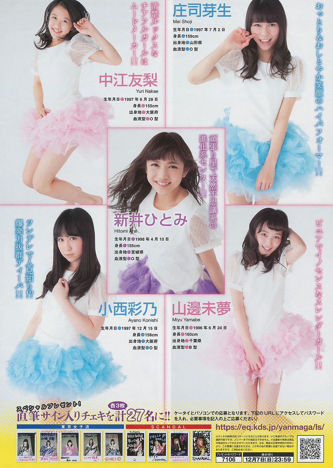 [Young Magazine] 2014 No.52 (AKB48 佐野ひなこ) 橋本環奈 SCANDAL 東京女子流 [14P]