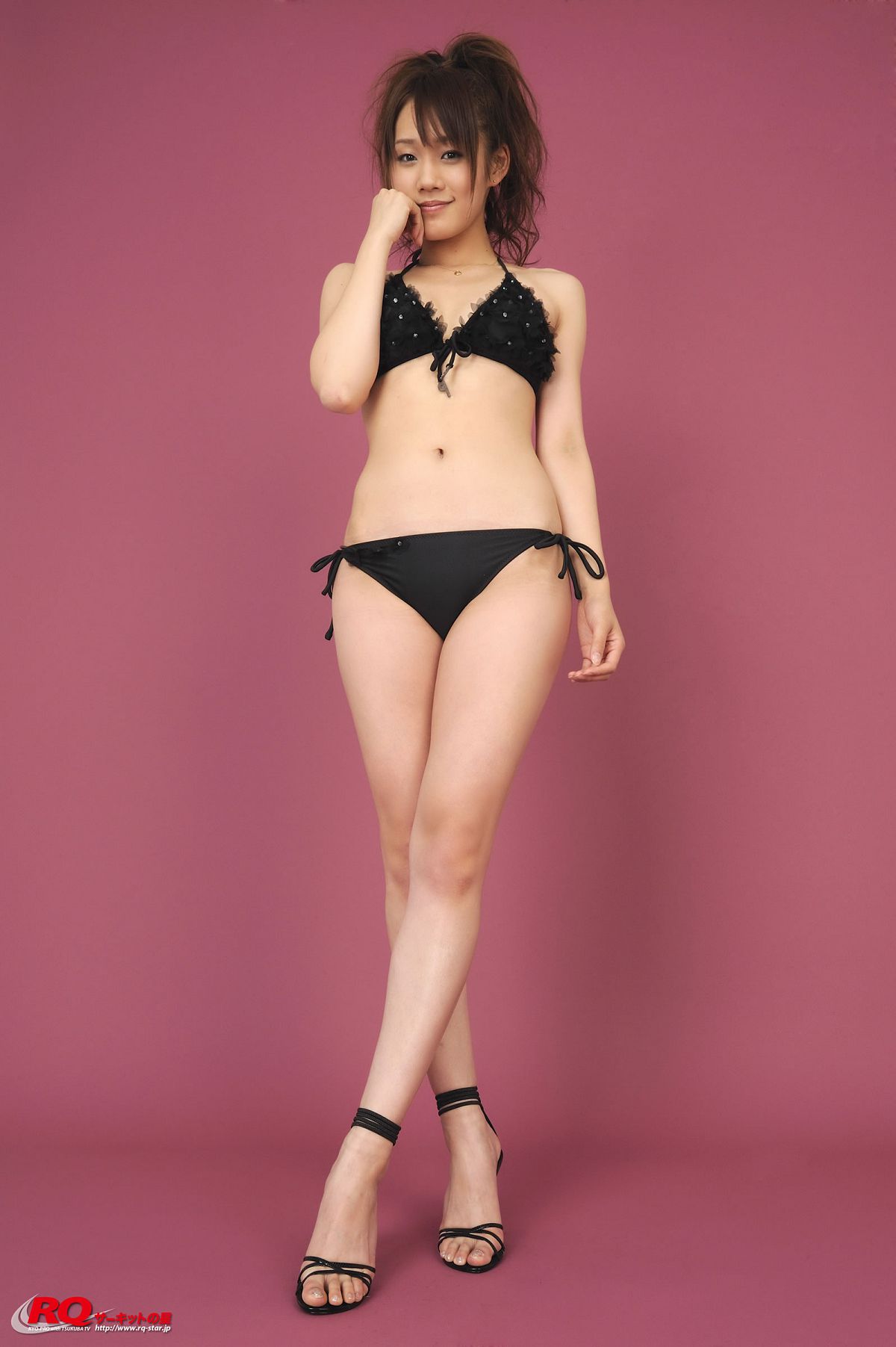[RQ-STAR] NO.00126 Reina Fuchiwaki 淵脇レイナ Swim Suits – Black [122P]