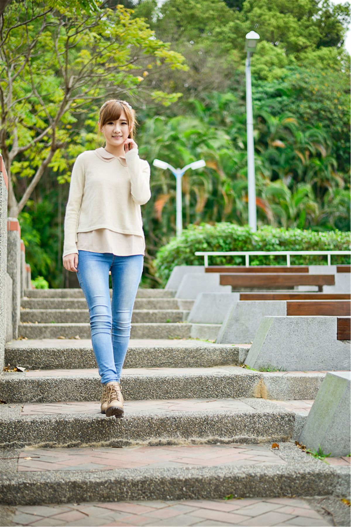 台湾清纯美女 思嫺-台北士林官邸外拍写真 [62P]