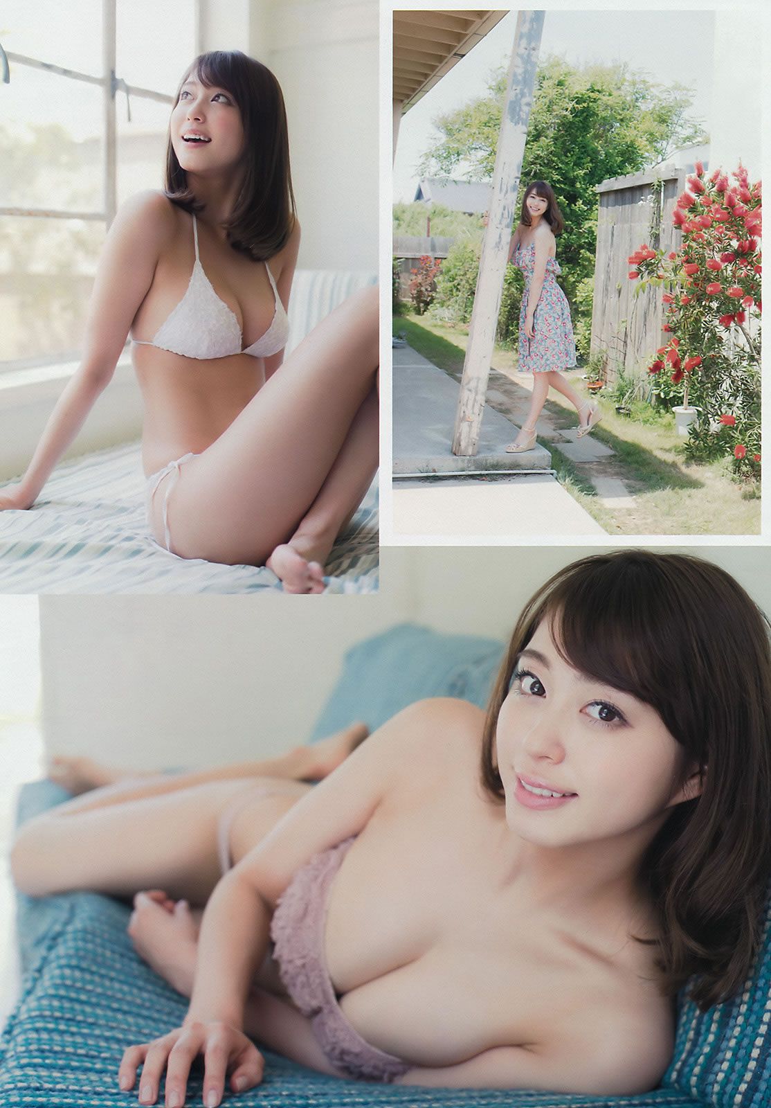 [Young Magazine] 2015 No.31-32 朝比奈彩 久松郁実 都丸紗也華 大川藍 田野優花 村山彩希 [24P]