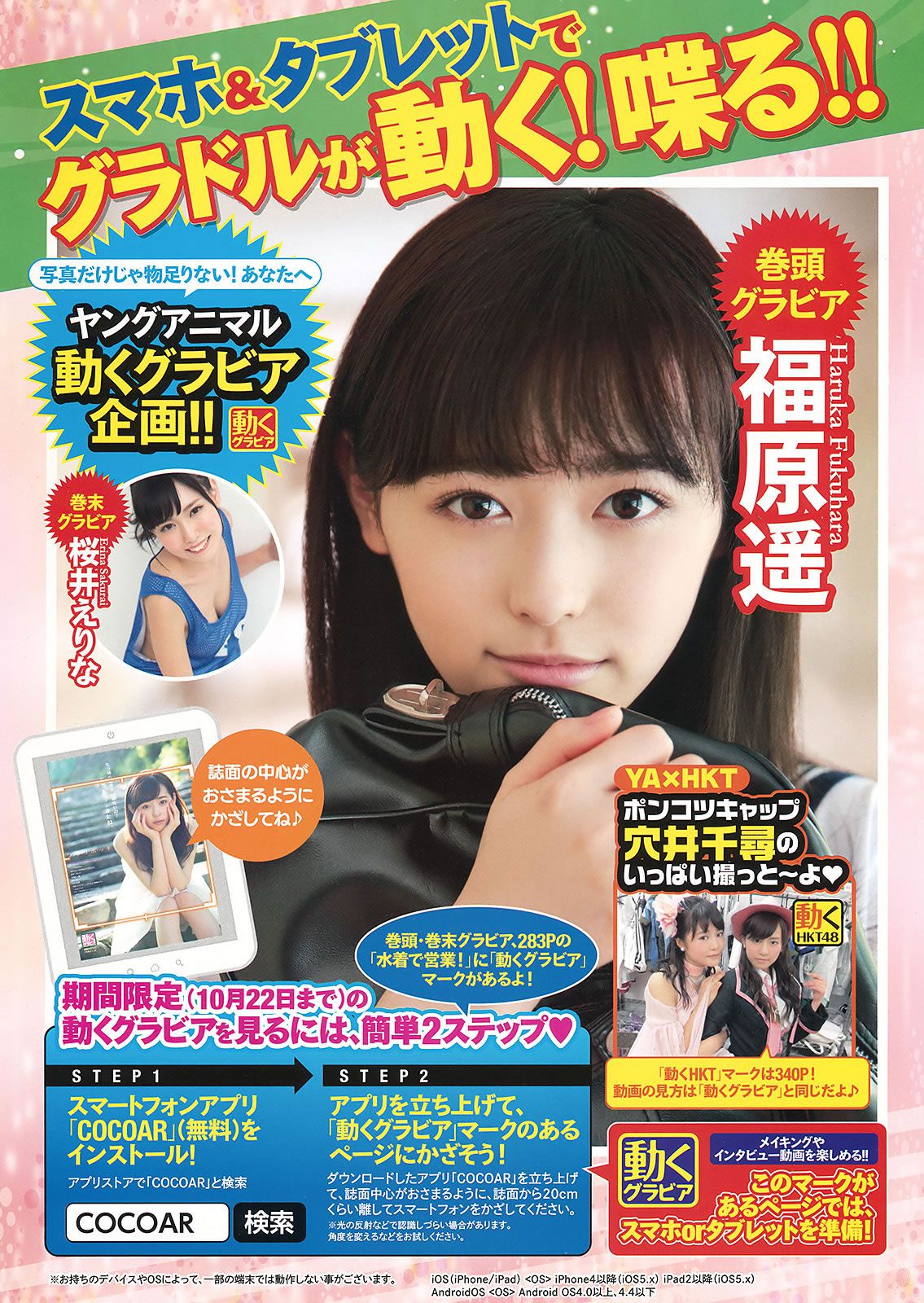 [Young Animal] 2015 No.20-21 福原遥 桜井えりな 兒玉遥 神志那結衣 HKT48 [45P]