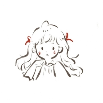 简单可爱简笔画小女孩头像合集图片