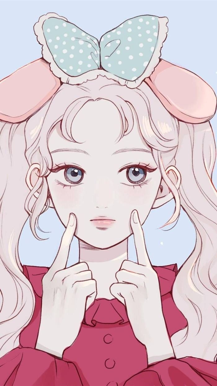 动漫少女时尚穿搭手绘美图