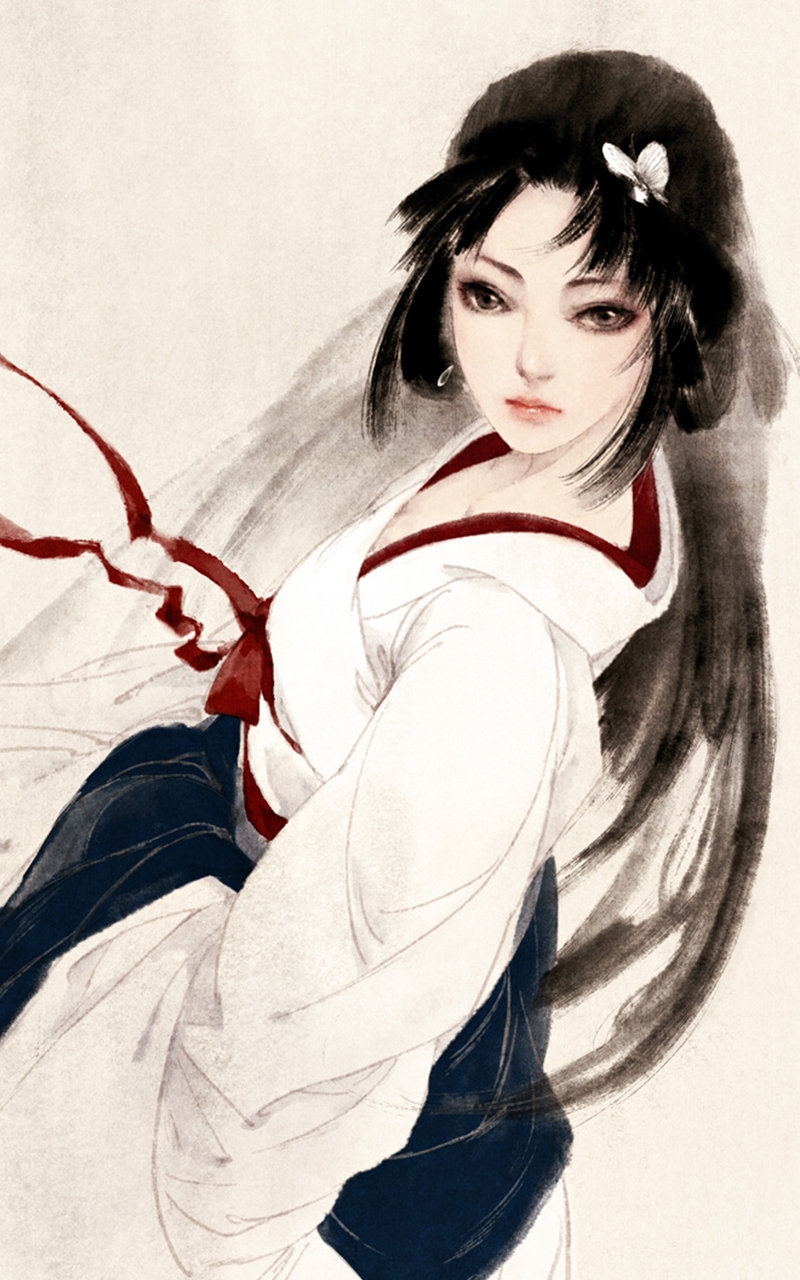 柔美古风手绘手机壁纸