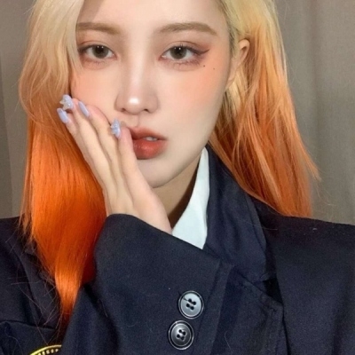 高清唯美好看的橙色头像精致女生图片