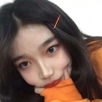 高清唯美好看的橙色头像精致女生图片