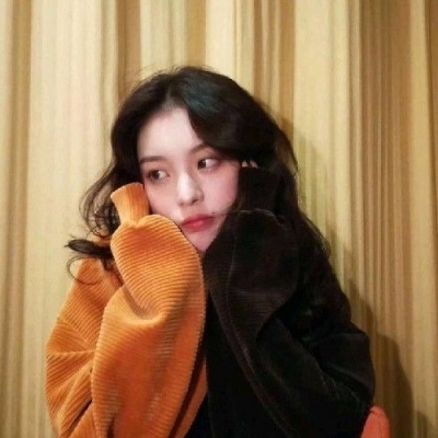 高清唯美好看的橙色头像精致女生图片