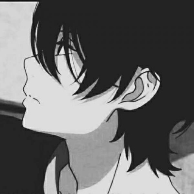 超帅超酷的动漫男生头像黑白高清图片