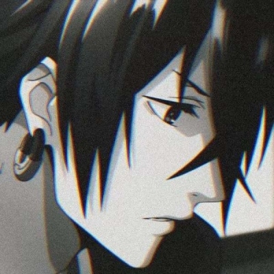 超帅超酷的动漫男生头像黑白高清图片