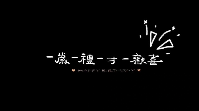 祝我生日快乐投屏文字背景图高清无水印