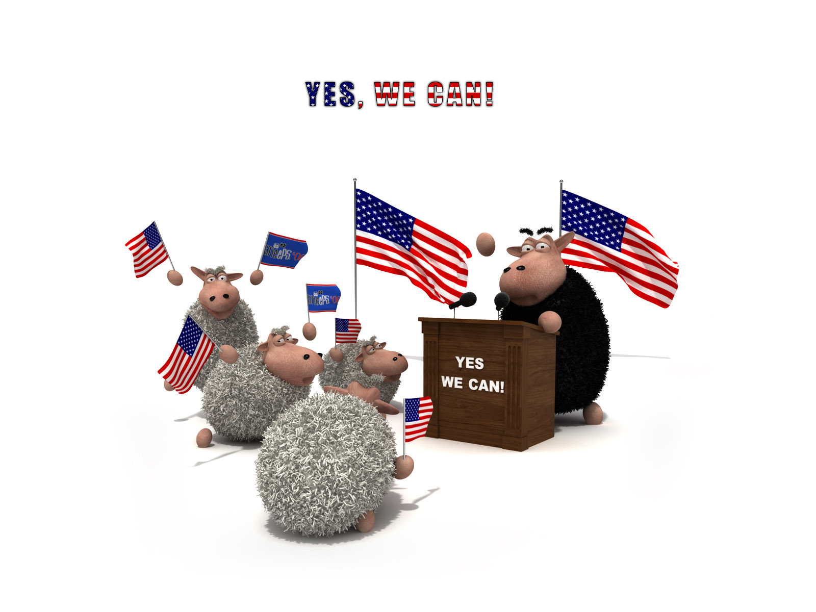 呆萌卡通Sheeps高清大图精选