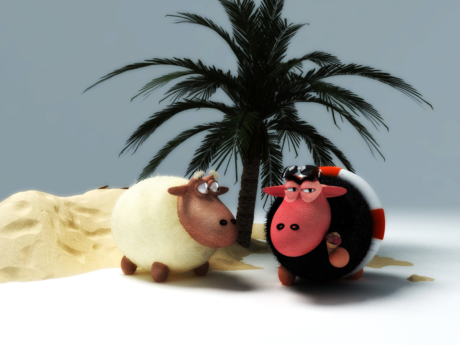 呆萌卡通Sheeps高清大图精选