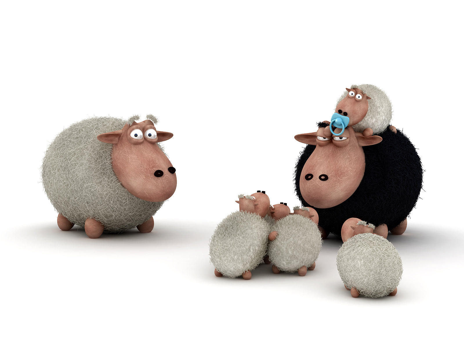呆萌卡通Sheeps高清大图精选