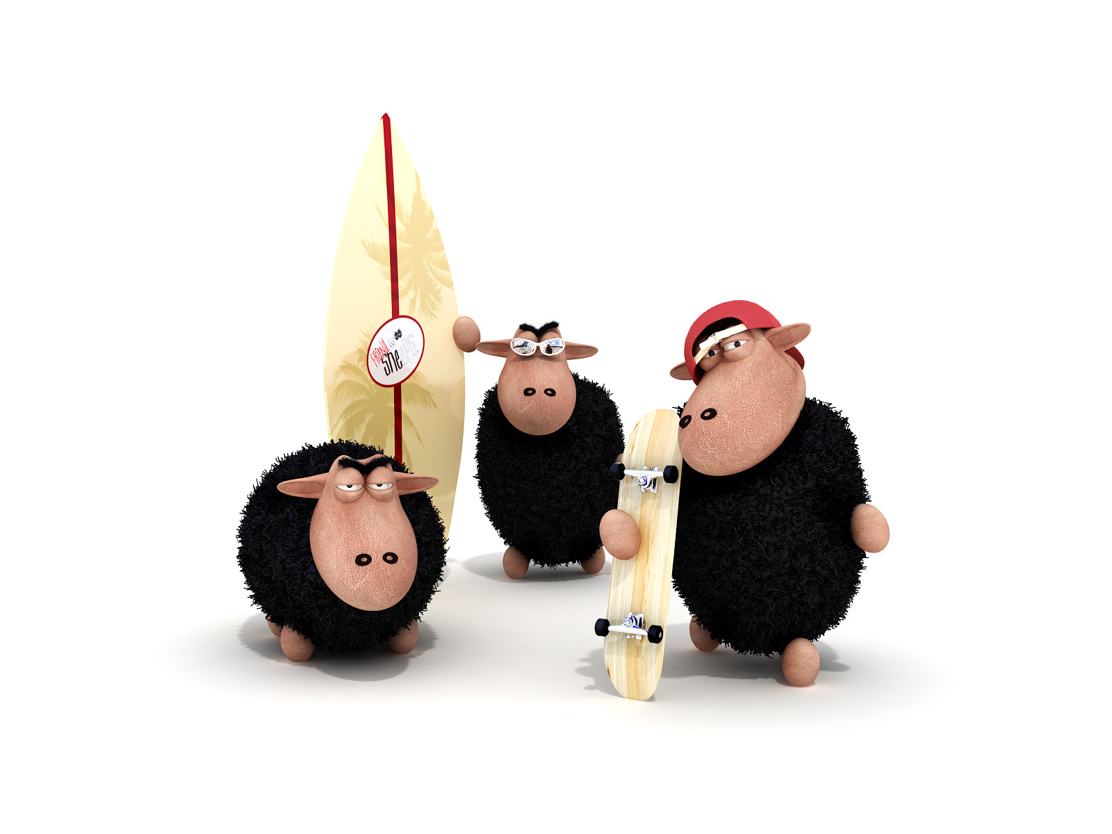 呆萌卡通Sheeps高清大图精选