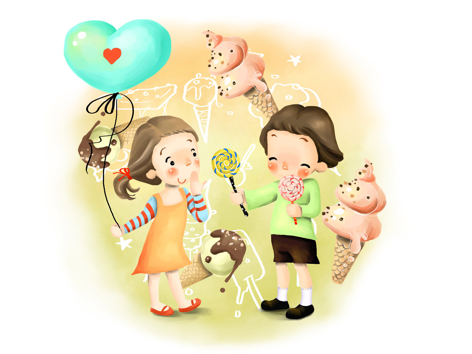 卡通梦幻童年电脑桌面图片