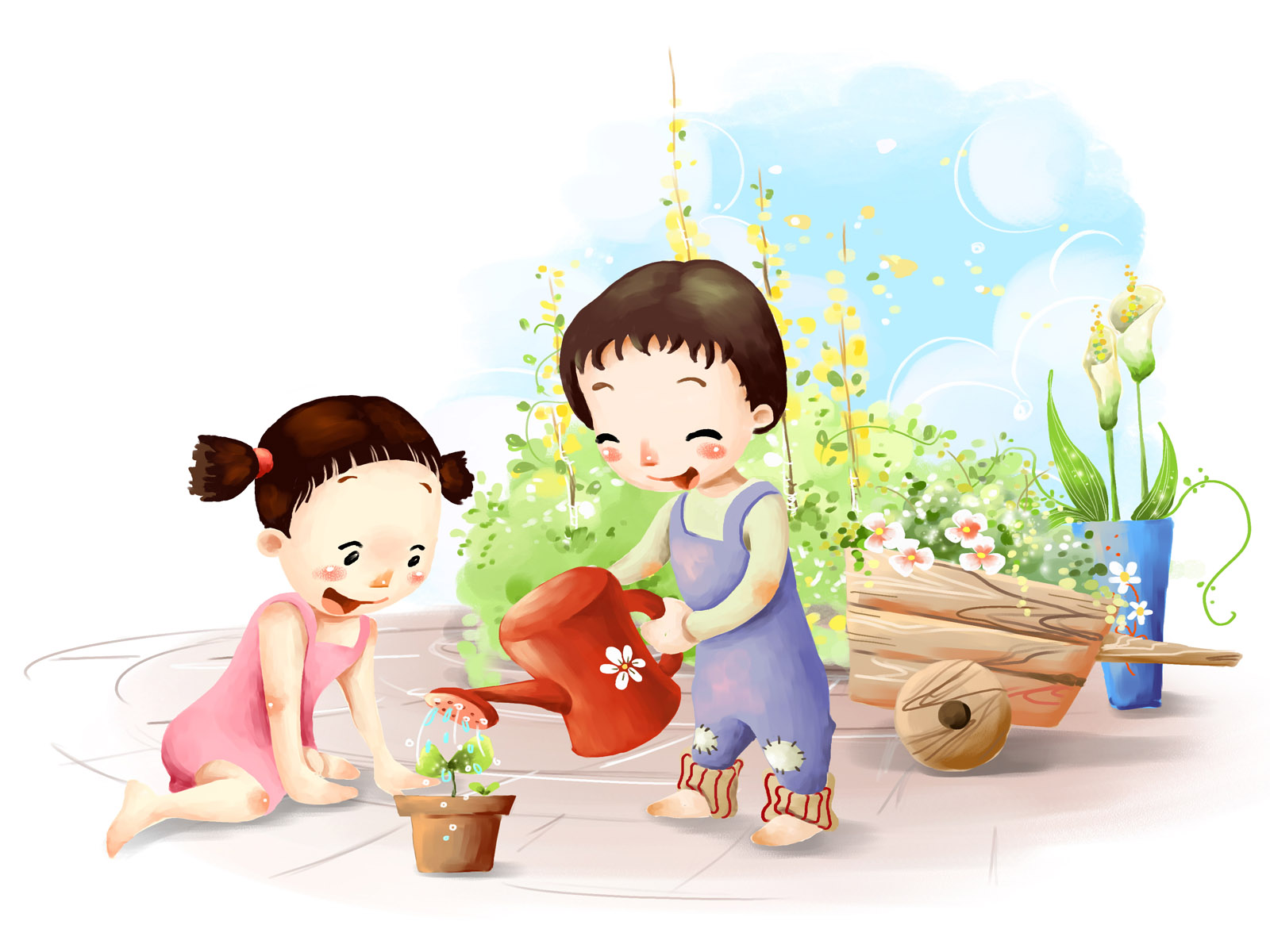 卡通梦幻童年电脑桌面图片