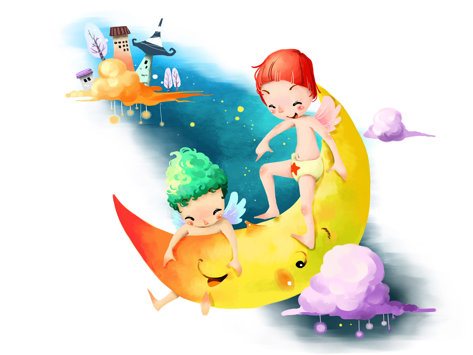 卡通梦幻童年电脑桌面图片