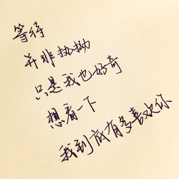 情话手写文字图片合辑