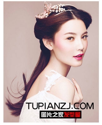 韩式新娘花环发型图片 最美流行韩式新娘花环造型图片