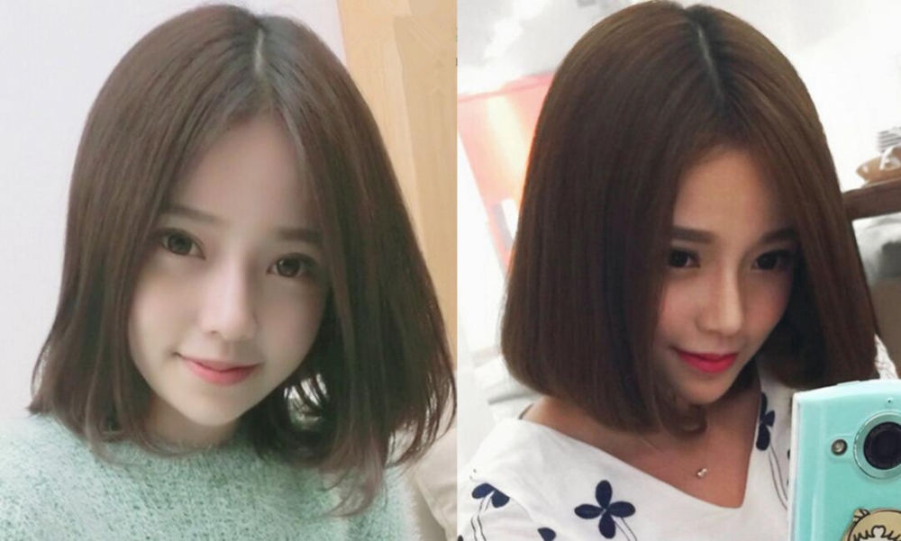 喜欢中分短发妹子的看过来