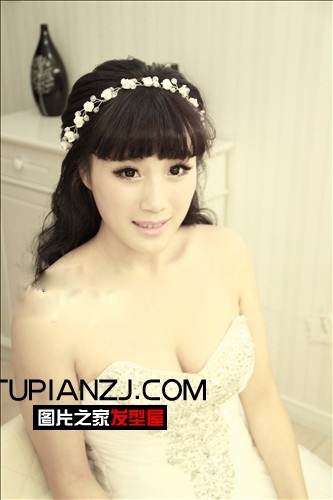 清新可爱新娘发型 简洁清新的韩式新娘发型图片