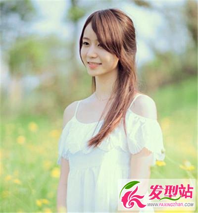 校园女生长发扎发发型  甜美清秀校园女生中长长发发型图片欣赏