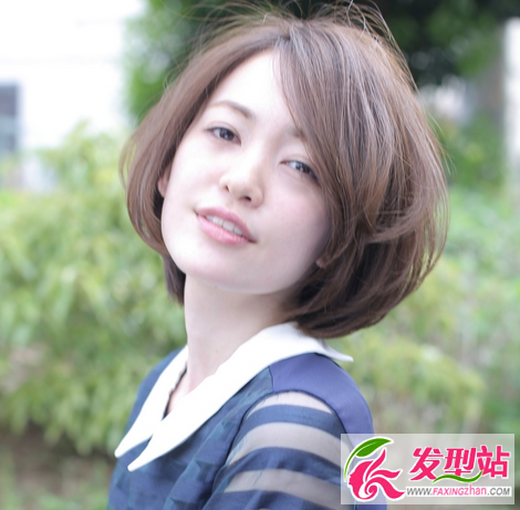 侧分波波头短发发型图片 可爱萝莉短发发型图片大全