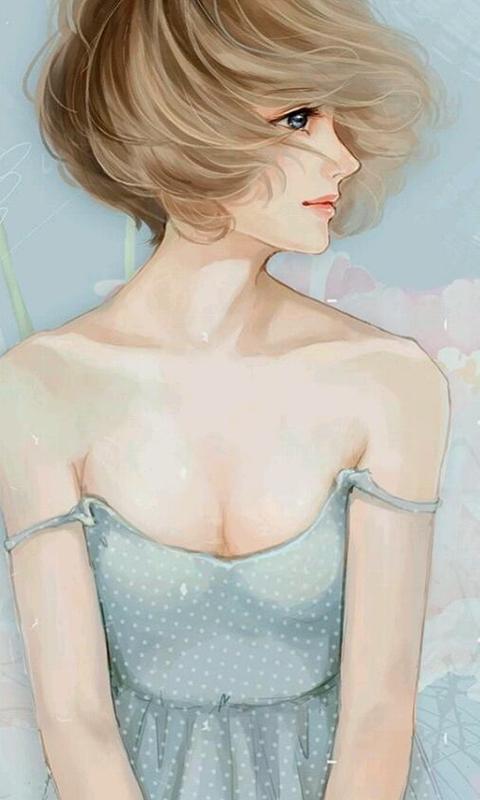 唯美美女手机壁纸图  性感古装美女手绘手机壁纸图片大全