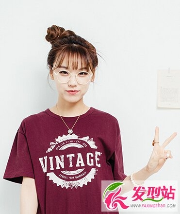 韩国女生发型扎法 韩国中学女生短发编发扎发图解