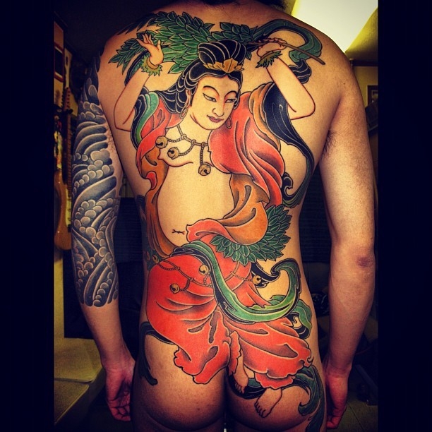 日本 宫藏刺青 满背纹身作品
