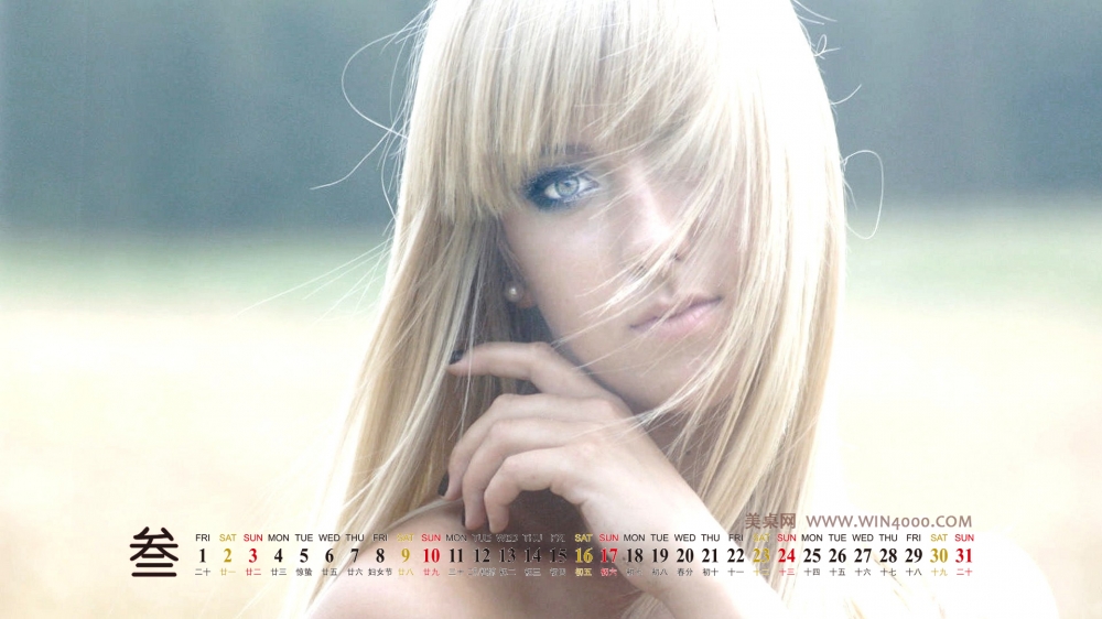 2013年3月日历壁纸之性感美女