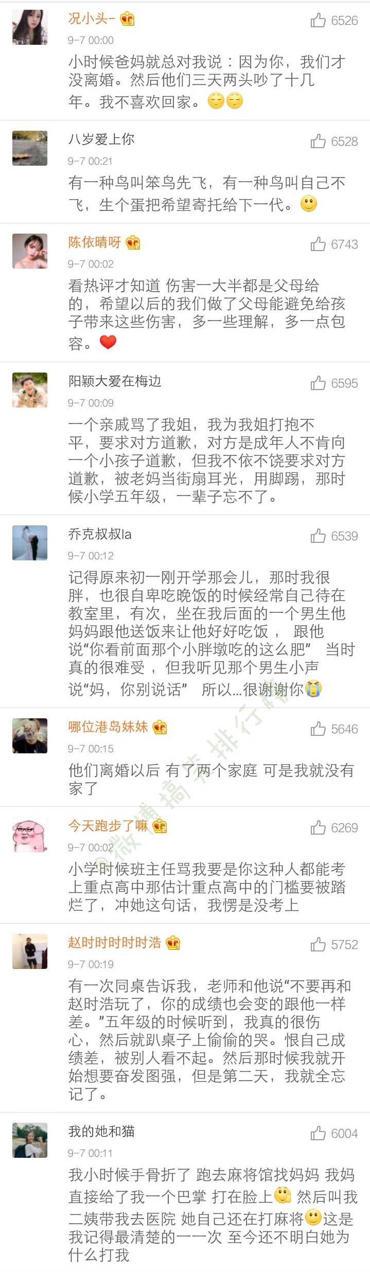 小时候，大人曾给过你什么伤害？