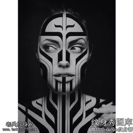 欧美风大胆的图腾纹身图案