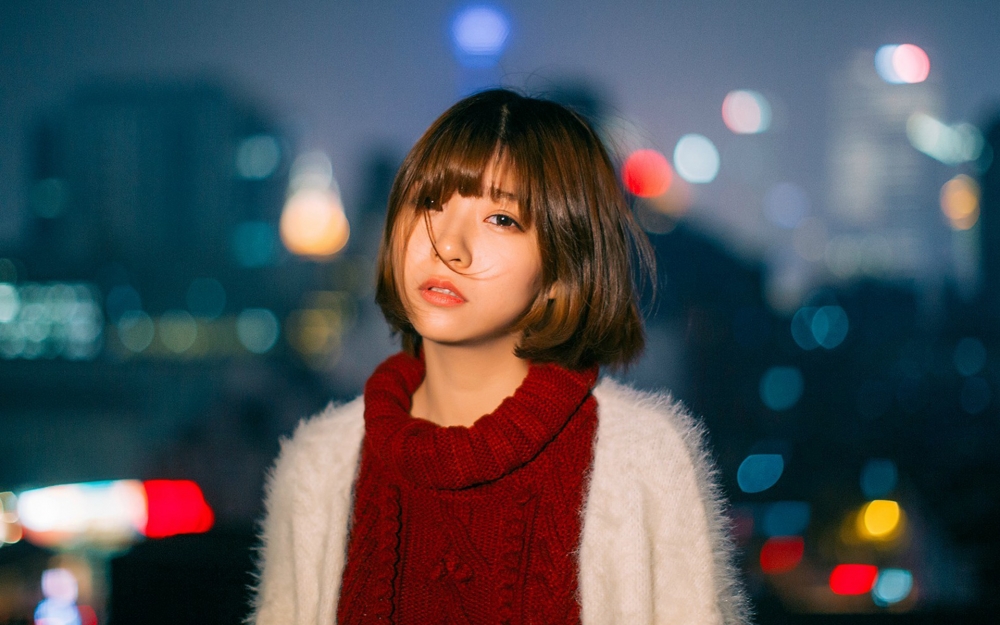 日系少女黑夜写真集电脑高清壁纸