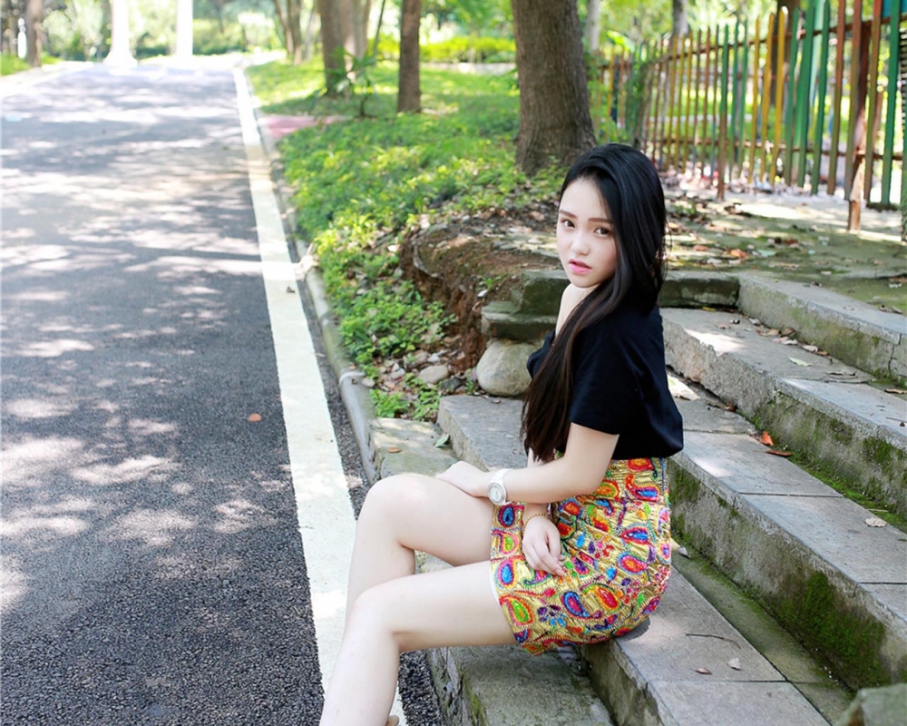 嫩模佩佩Cassie清纯户外写真电脑壁纸